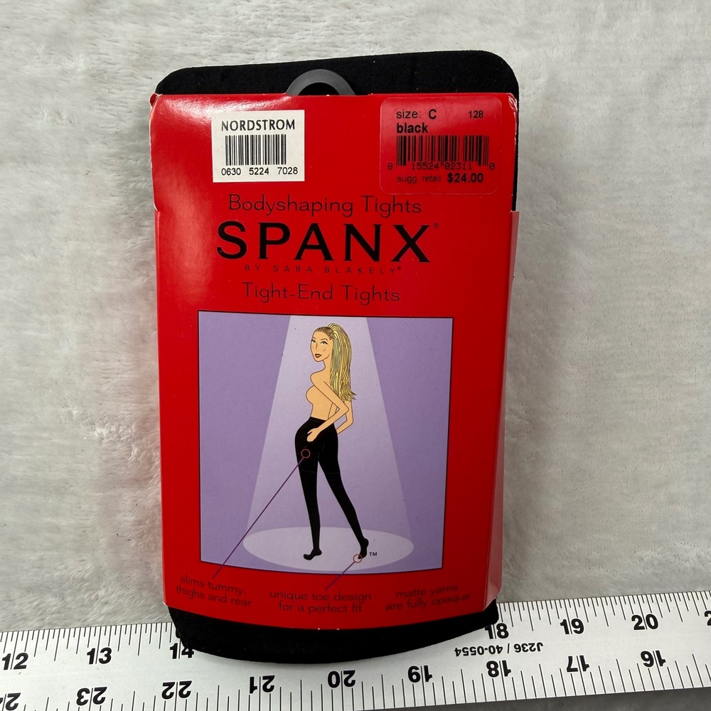 Spanx Tight-End‎ Bodyshaping Tights Black Size C Matte Opaque Tummy Control 128